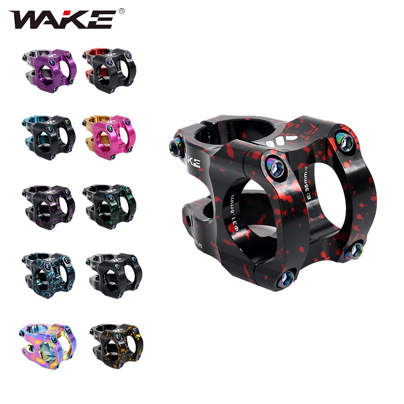Bicycle Stem Wake Mtb Power Stem Road Bike Mountain Bicycle Bridge Short Power 31.8mm 35mm Road Handlebar Table Adjustable Stem Riser Cycling