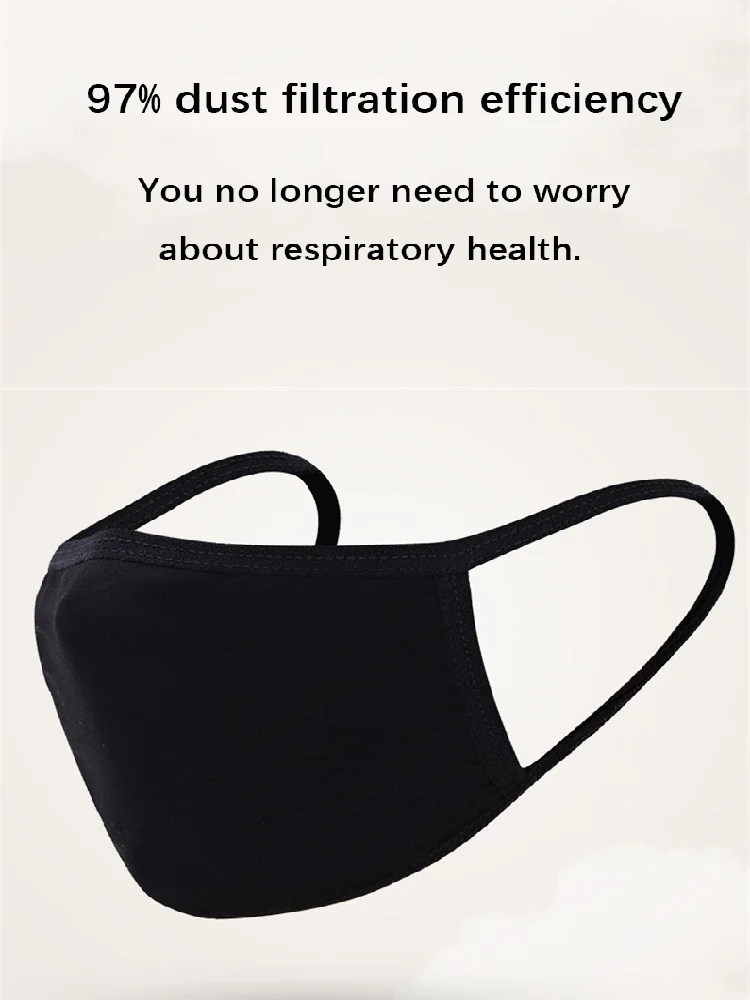 Masque en pur coton de couleur unie, masque tridimensionnel personnalisé fin, masque anti-poussière de voyage en plein air pour hommes et femmes, lavable