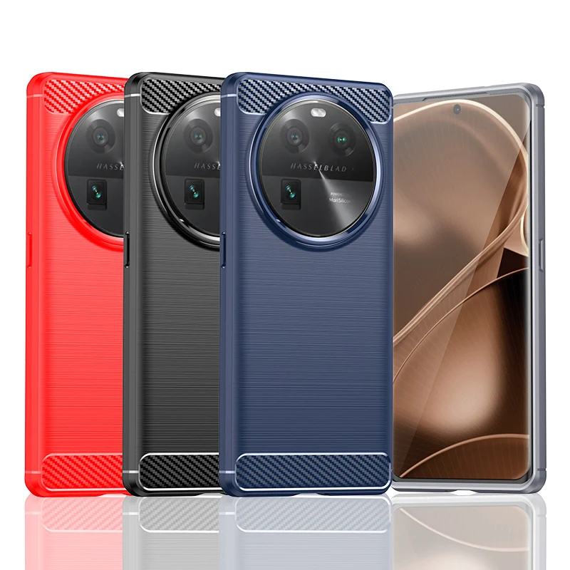 Luxury Silicone Shockproof Carbon Fiber Soft Case Cover