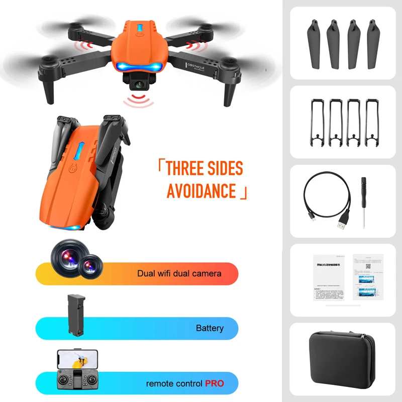 fly x5 explorers 4ch 2.4 g remote control quadcopter New E99 K3 PRO Rc Drone 4k Profesional HD Dual Camera Obstacle Avoidance WIFI FPV Foldable Quadcopter Adults Remote Control Toys orb remote control mini quadcopter RC Quadcopter