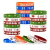 Ball Sports Theme Rubber Wristband Football Basketball Rugby Baseball Softball Volleyball Hockey Silicone Bracelet Party Suppli 2