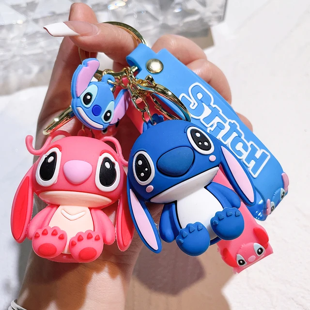 Disney-Porte-clés Stitch Cartoon pour enfants, clé de voiture créative,  accessoires de sac à main, porte-clés Anime, cadeau de Noël et  d'anniversaire