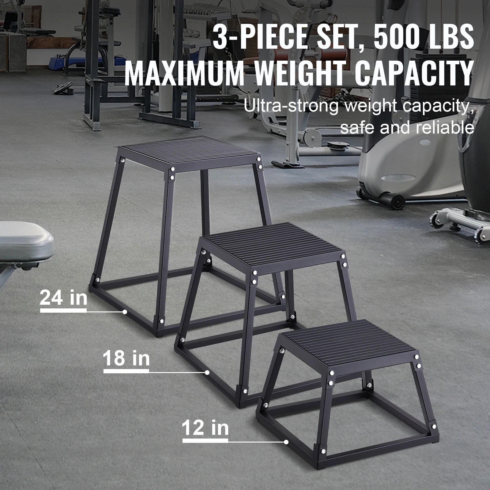 Plyometric Jump Box Platform for Fitness Exercise