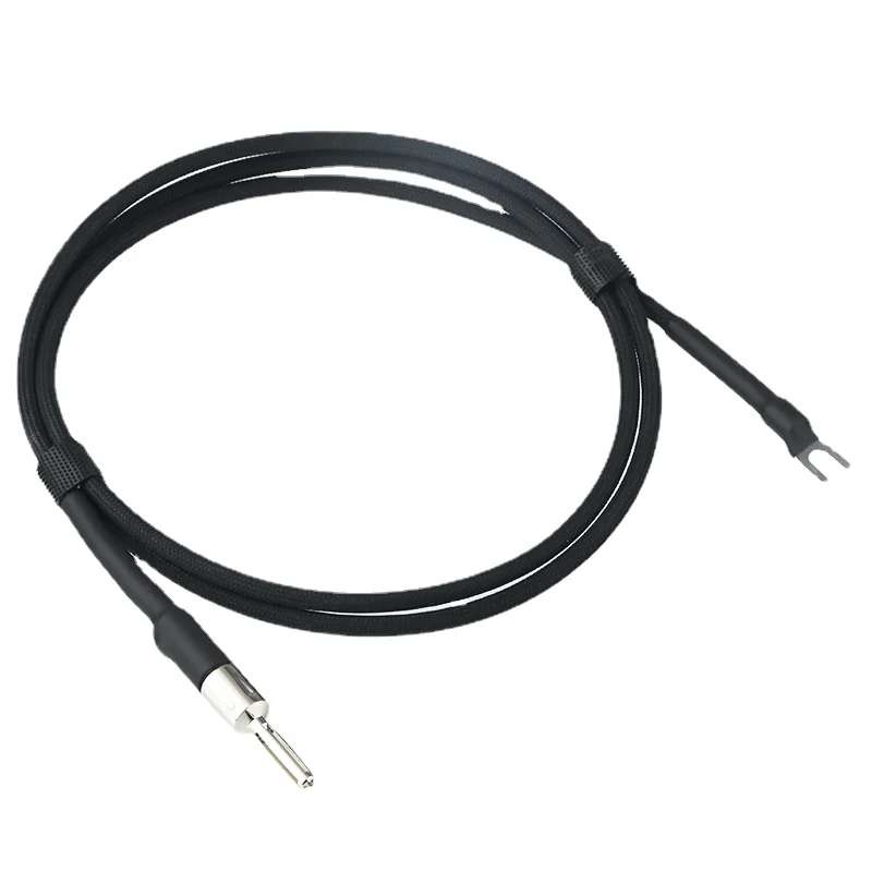 SterlingSilverHiFiAudioLineRCAToBananaCableGroundWireforLP