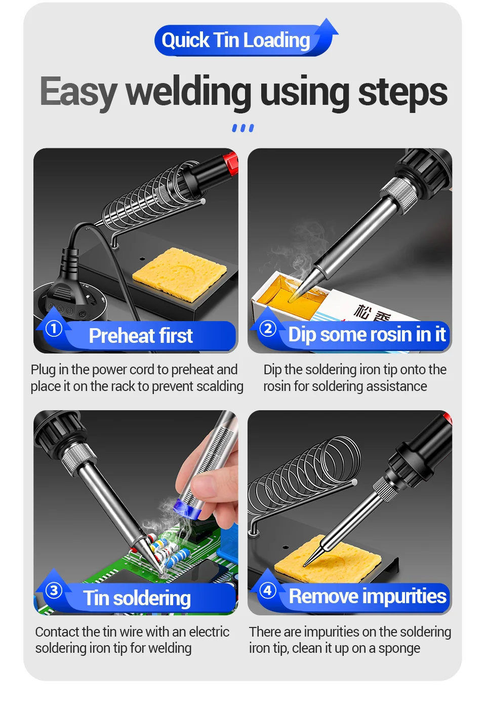 Adjustable Temperature Electric Soldering Iron ANENG SL105 Digital Display Welding Control Rework Station Heat 110V/US 220V/UE