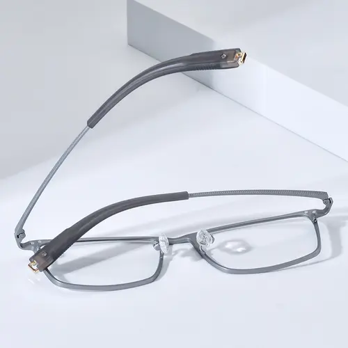 FONEX Titanium Glasses Frame Men Square Magnet Clip Eyeglasses with 3D & Night Vision & Polarized Lens Japanese Eyewear 85760 - Image 3