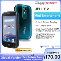 Unihertz Jelly 2 Mini Smartphone 6GB 128GB Android 11 Helio P60 Octa Core Unlocked NFC Cellphone 16MP Infrared Phone