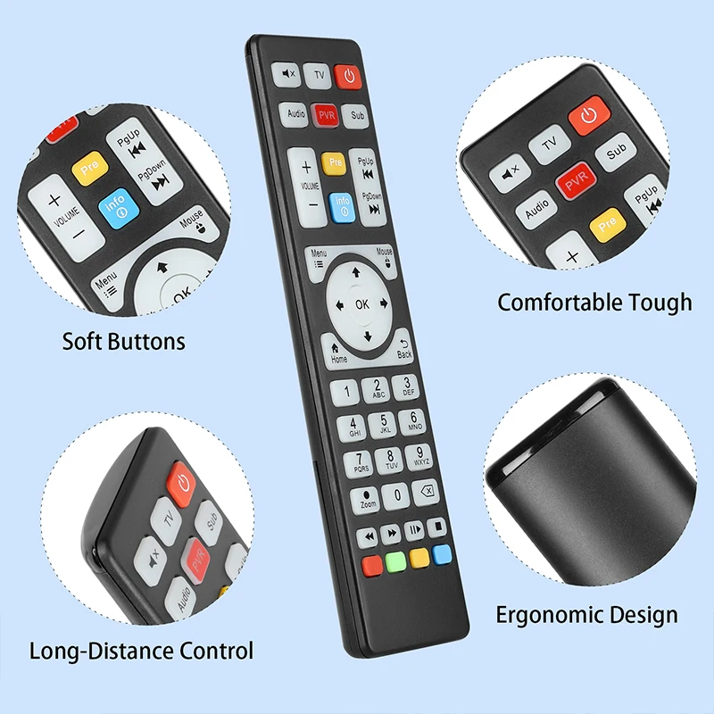 VINABTY Nuovo Telecomando di ricambio Per Maxytec Multibox E2 Linux Receiver Remote Controller