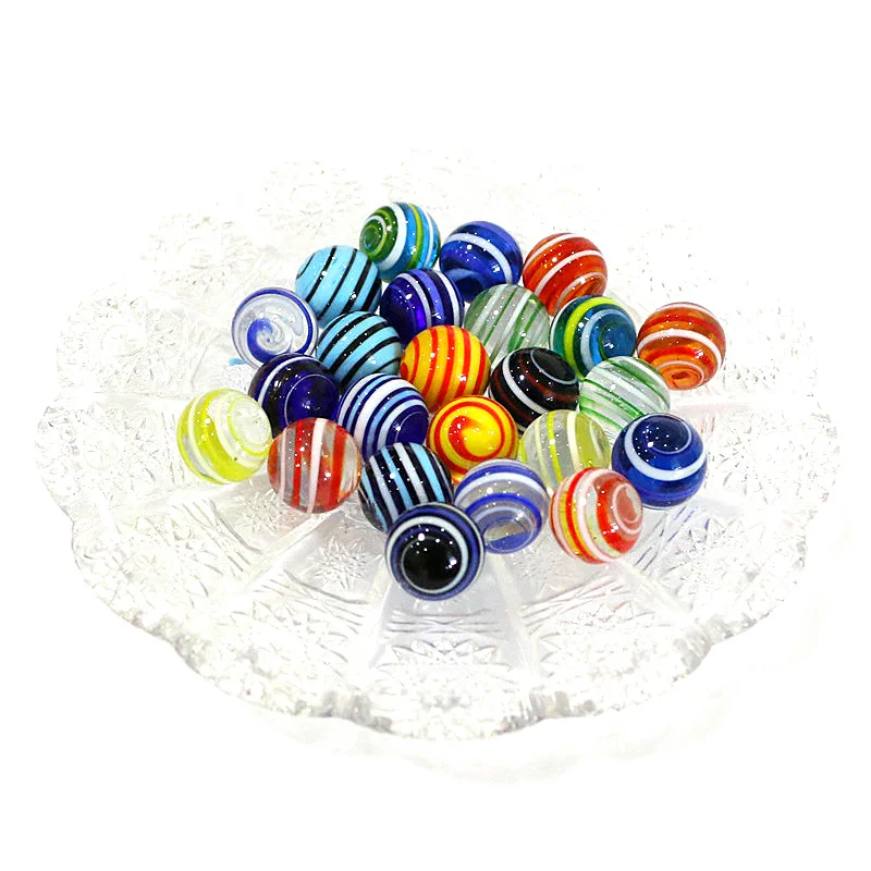 

6pcs 16mm New Custom Murano Glass Balls Marbles Fairy Garden Bonsai Decoration Vase Filled Glass Pellet Children Puzzle Game Toy