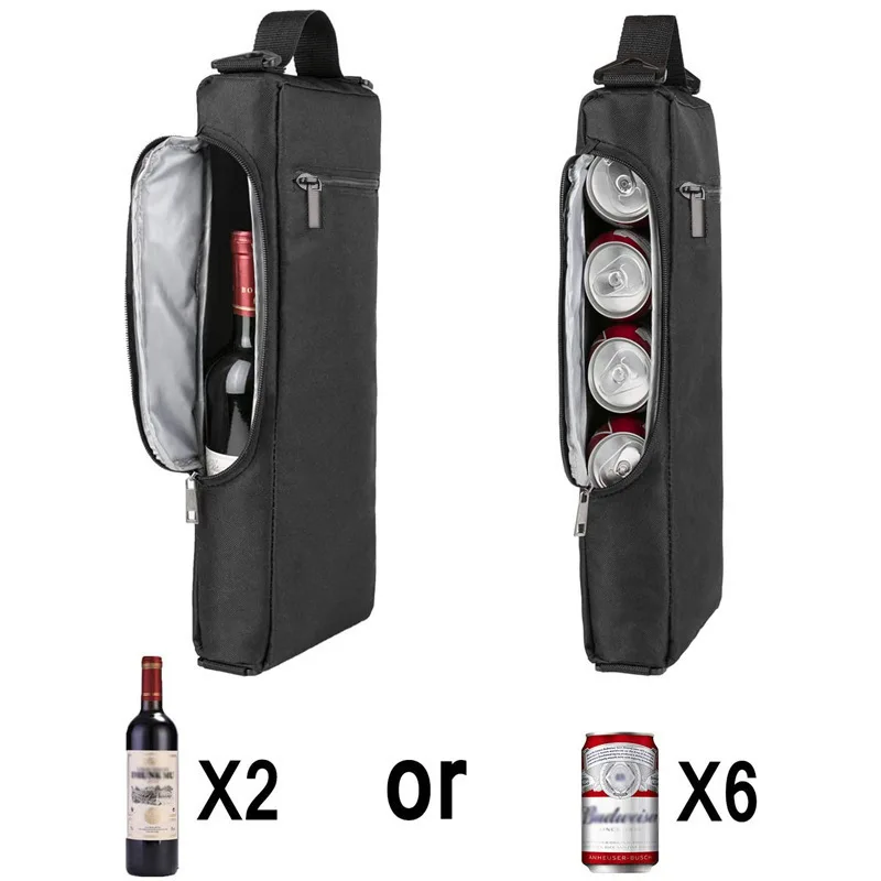 Borsa termica refrigerata portatile per vino, birra, bevande, isolamento, scatola di immagazzinaggio, tracolla, borsa da golf, picnic, per tenere al caldo_voghion.com