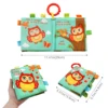 Animal Cloth Book Soft Story Book 0-36 Months Baby Early Education Toys Cartoon Animal Rustle Sound Baby Quiet Book Toys Gifts 2
