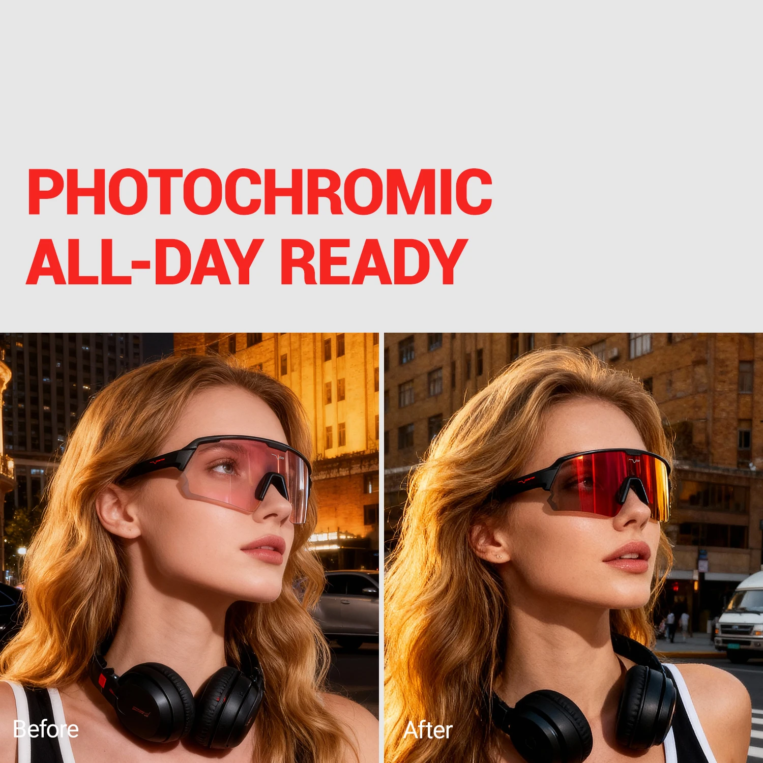 Photochromic Outdoor Sports Sunglasses