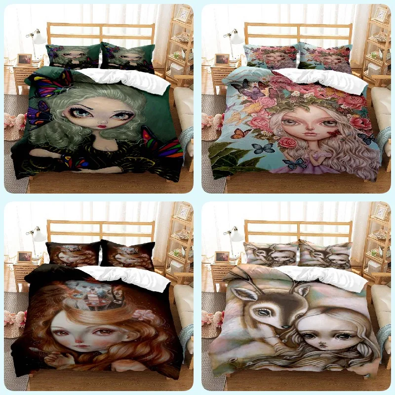 

Cartoon Strange Doll Personalized printing soft and comfortable comforter bedding sets Complete size Customizable