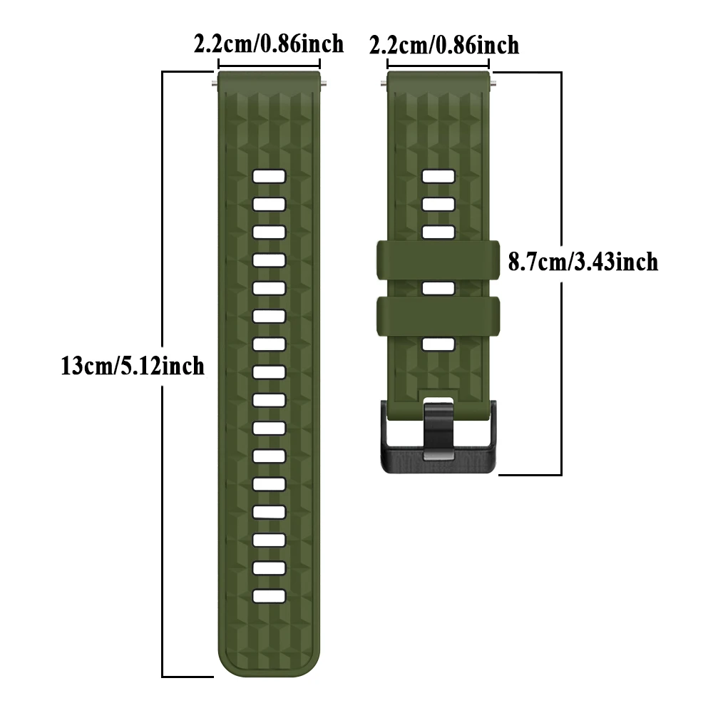 Premium Silicone Strap Replacement for Smartwatch Wristbands