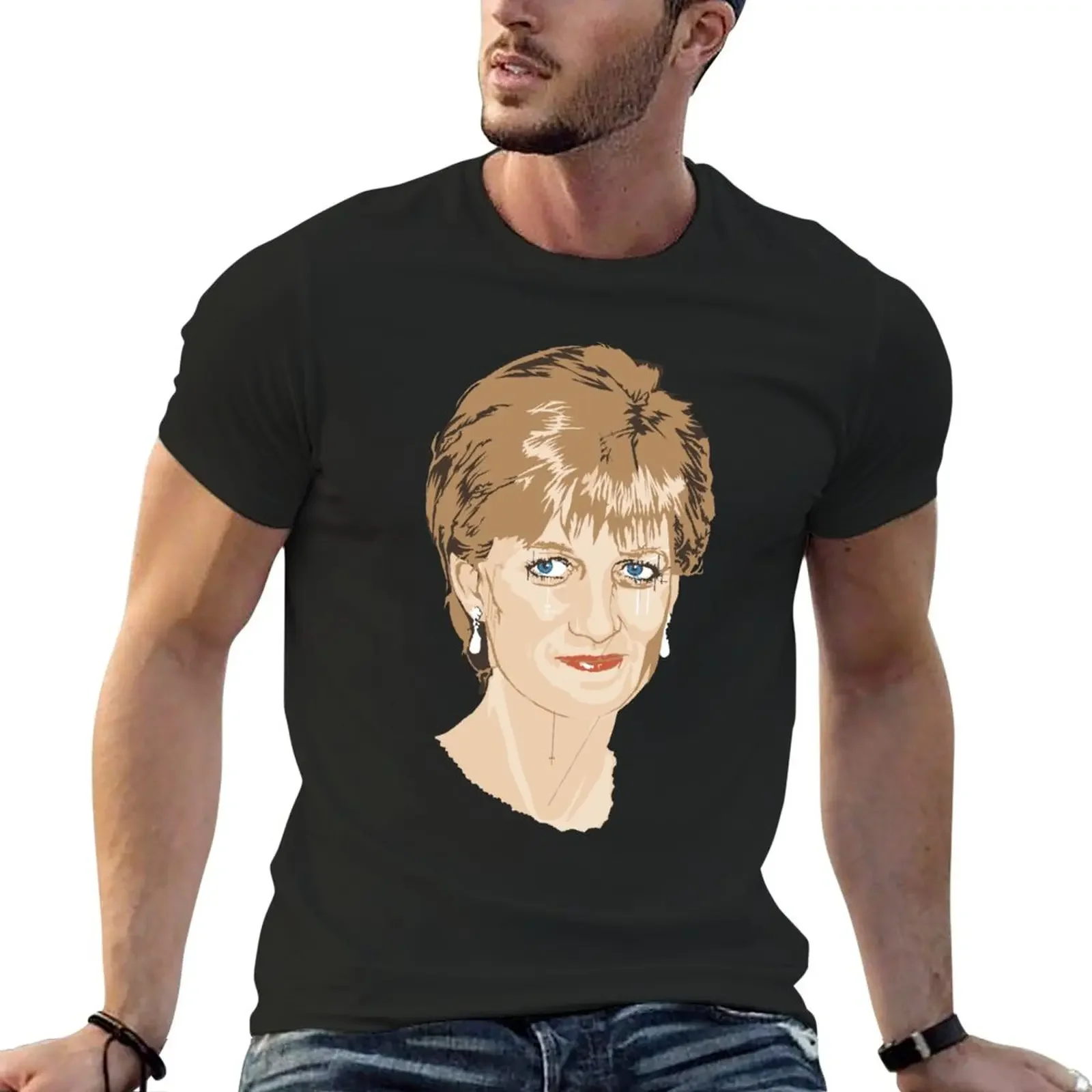 Księżna Diana T-Shirt Dla Fanów Sportu Kawaii Ubrania Męskie Ubrania