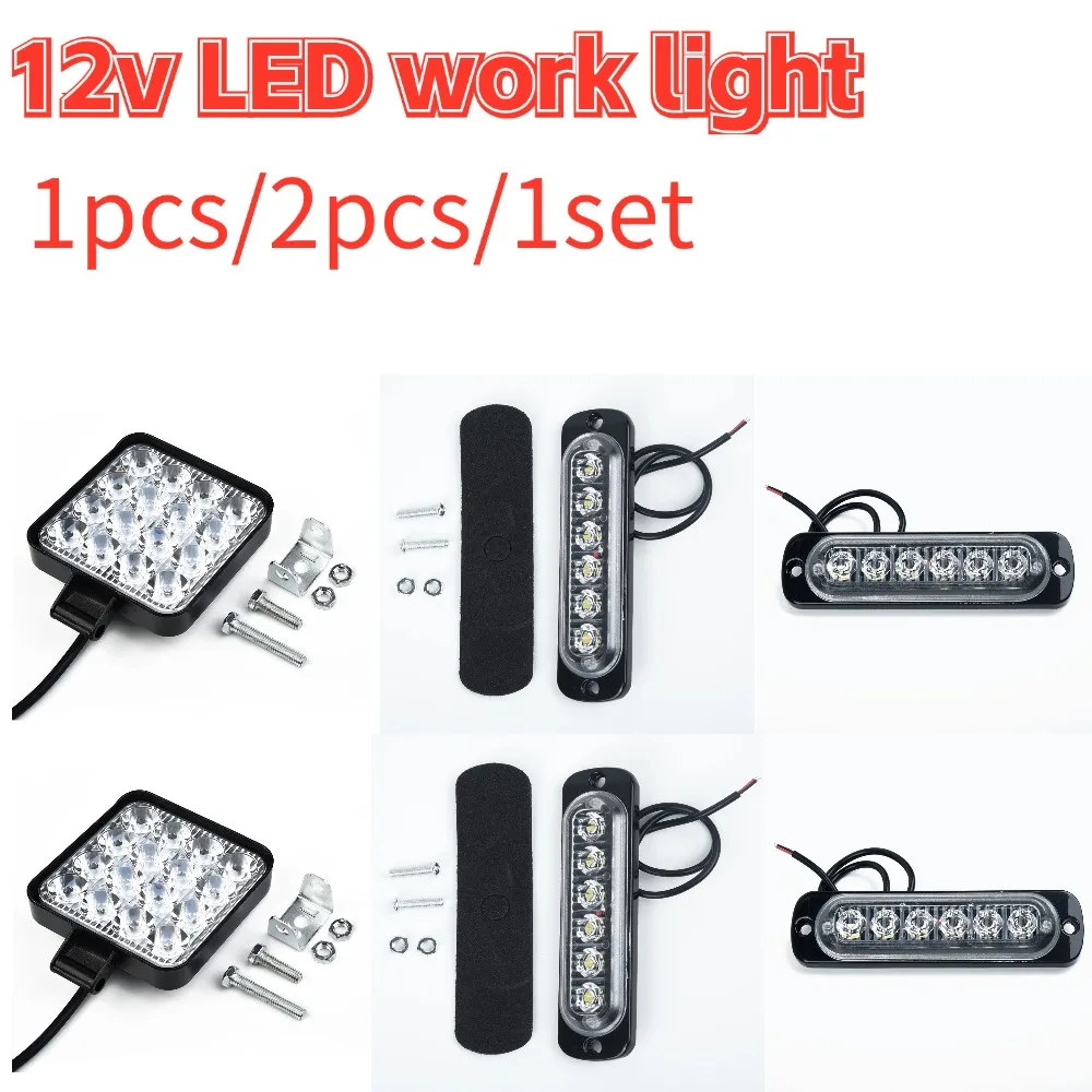 

Work Light Truck Off-Road Tractor Spot-Lights 48W 16-LED Work Light Bar Flood-light Car ATV Off-road Drive Fog Lamp 12V / 24V