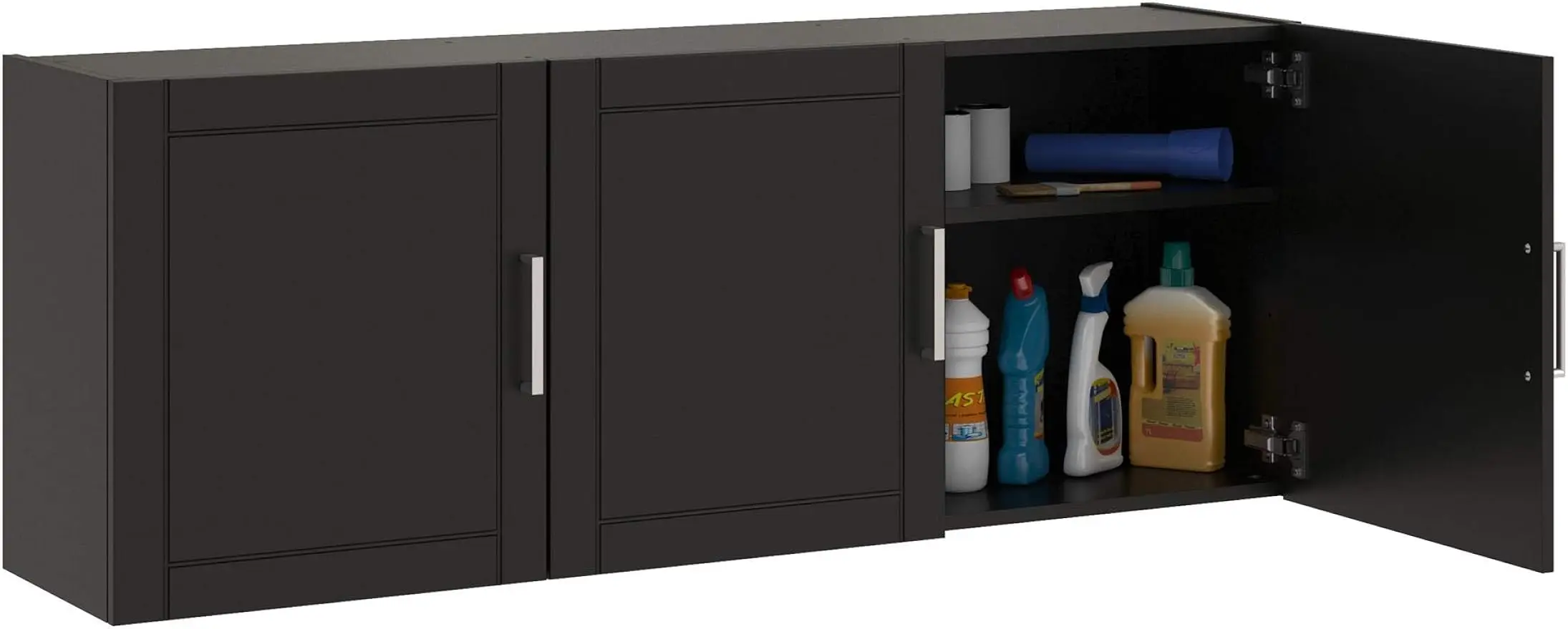 Callahan 24''/54 Wall Cabinet, 2/3-Door Garage Cabinet in Black/White