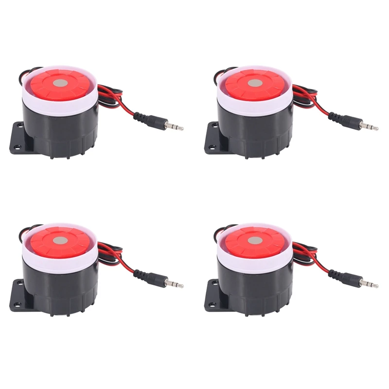 

4X Wired Mini Siren For Home Security Alarm System Horn Siren 120DB 12V