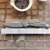 JUFULE Shirogorov Quantum M390 Logo Double Row Ceramic Bearing Titanium Tactical Camping Hunting EDC Tool Folding Blade Knife 1