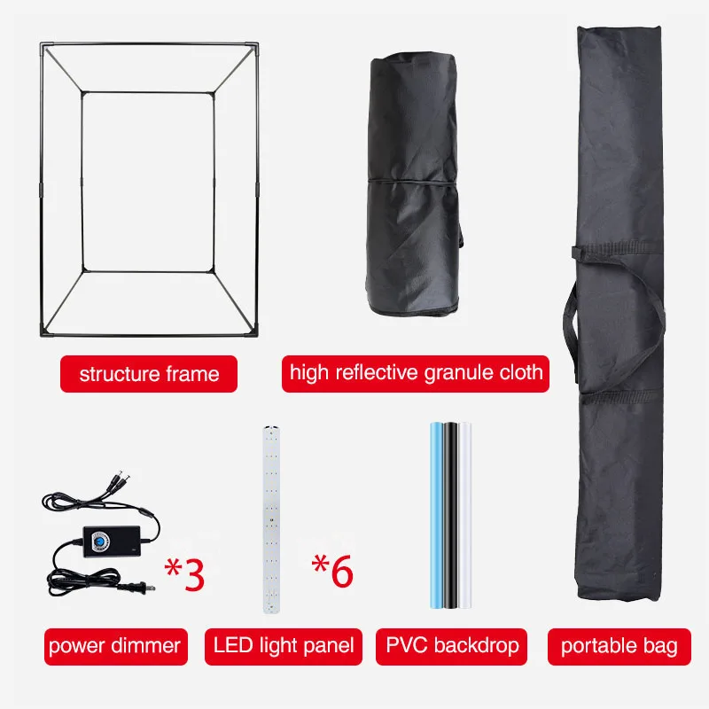 140*120*100cm Professional Photo Studio Soft Light Box LED Video Lighting Tent for Clothes Trolley case children's Photography