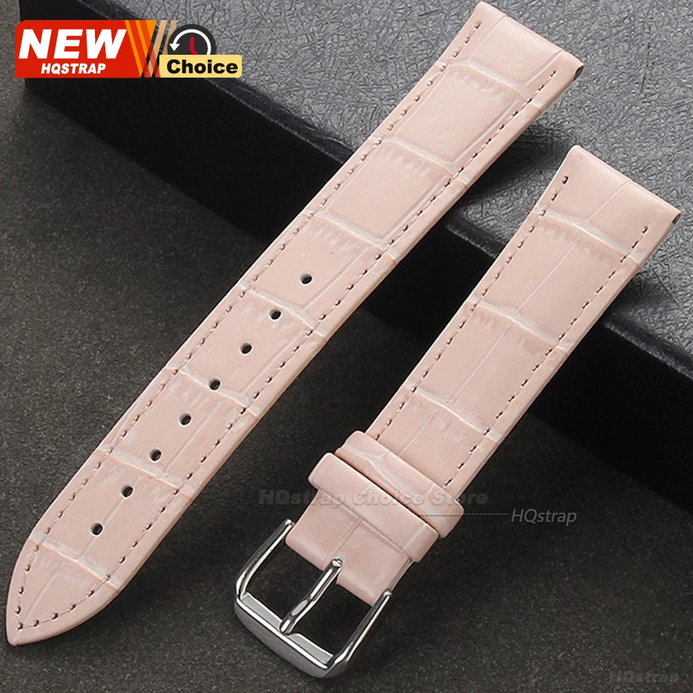 Universal Calfskin Leather Watch Strap with Gold Clasp & Adjustment Tool - Premium Wristband