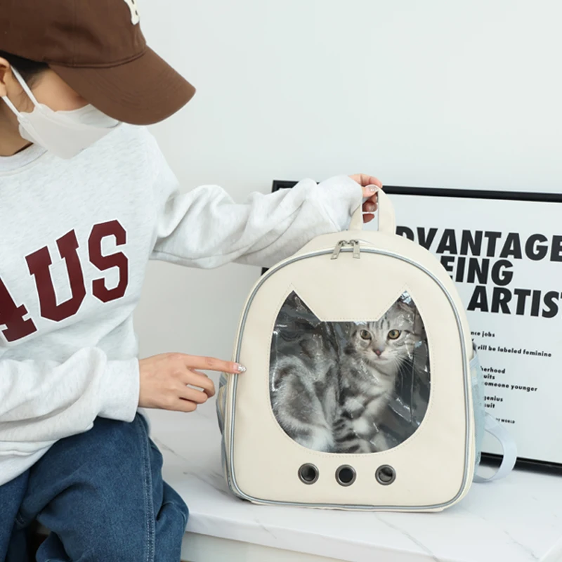 Pet Carrier Backpack Pet Carrier Bag For Dogs Double Shoulder Portable