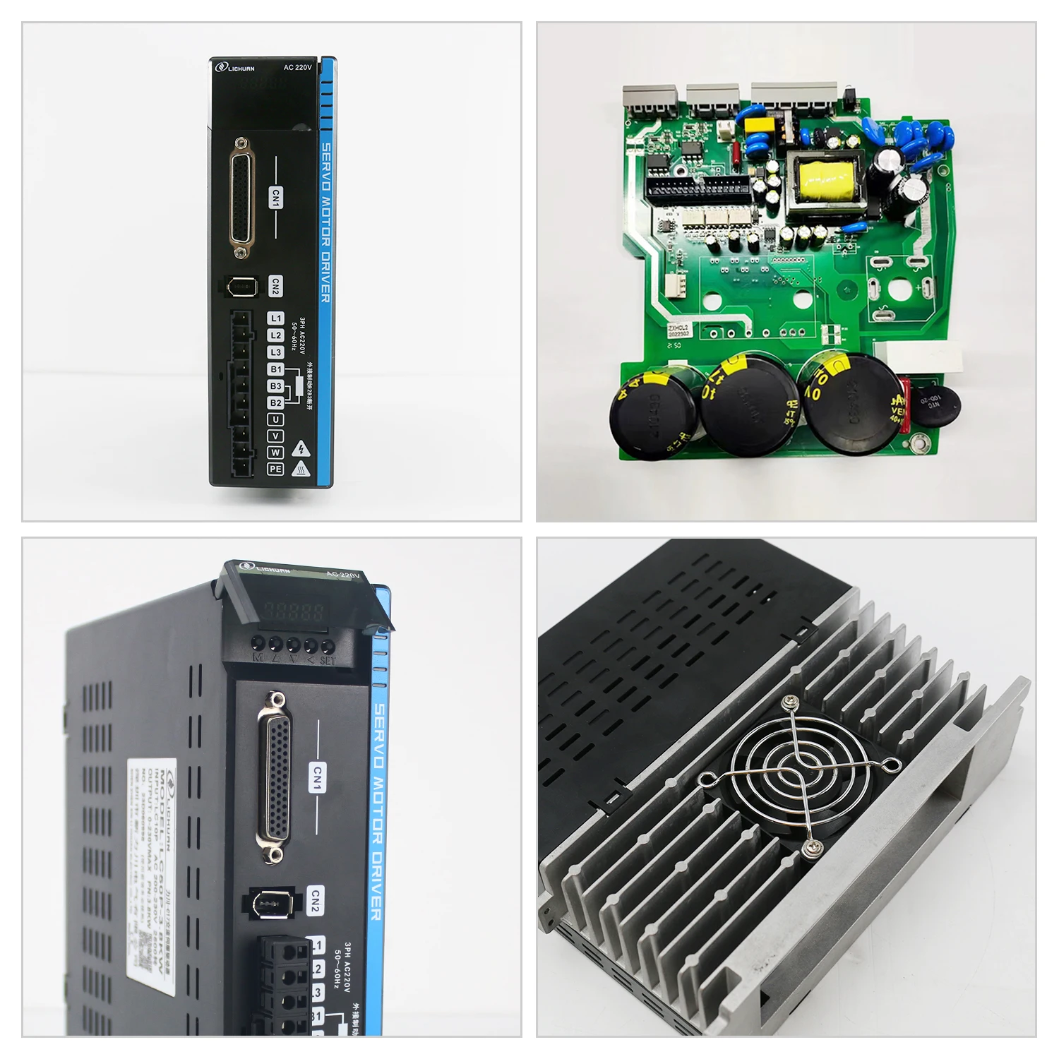 Lichuan A5 220V 4A/5A/6A 2500RPM IP66 1KW 1.3KW 1.5KW AC Servo Driver Motor Kit 4.0N.m/5.0N.m/6.0N.m AC Servo Motor Drivers Kit