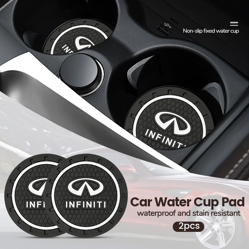 CarNonslipPadWaterCupHolderMatBadgeCoasterforInfinitiQ50