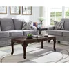 Traditional Ornate Detailing Wood Coffee Table, Dark Cherry 1