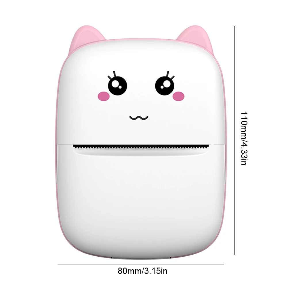 블루투스 호환 포켓 미니 프린터, 200dpi 라벨 메이커, USB 충전식, 잘못된 질문 프린터, 메모, 잘못된 질문 인쇄