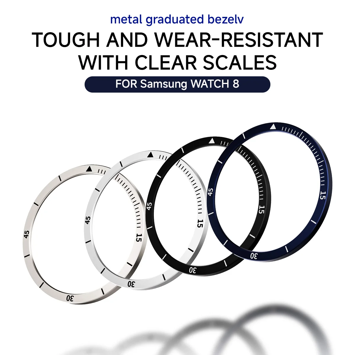Decorative Stainless Steel Metal Bezel Ring - Protective Cover and Watch Accessory