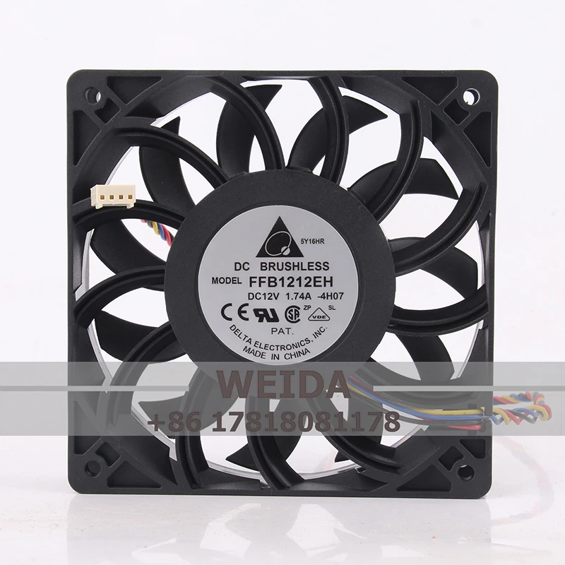 

FFB1212EH Cooling Fan for DELTA DC12V 1.74A EC AC 120x120x25mm 12CM 12025 Governor Air Volume Booster Chassis Heat Dissipation