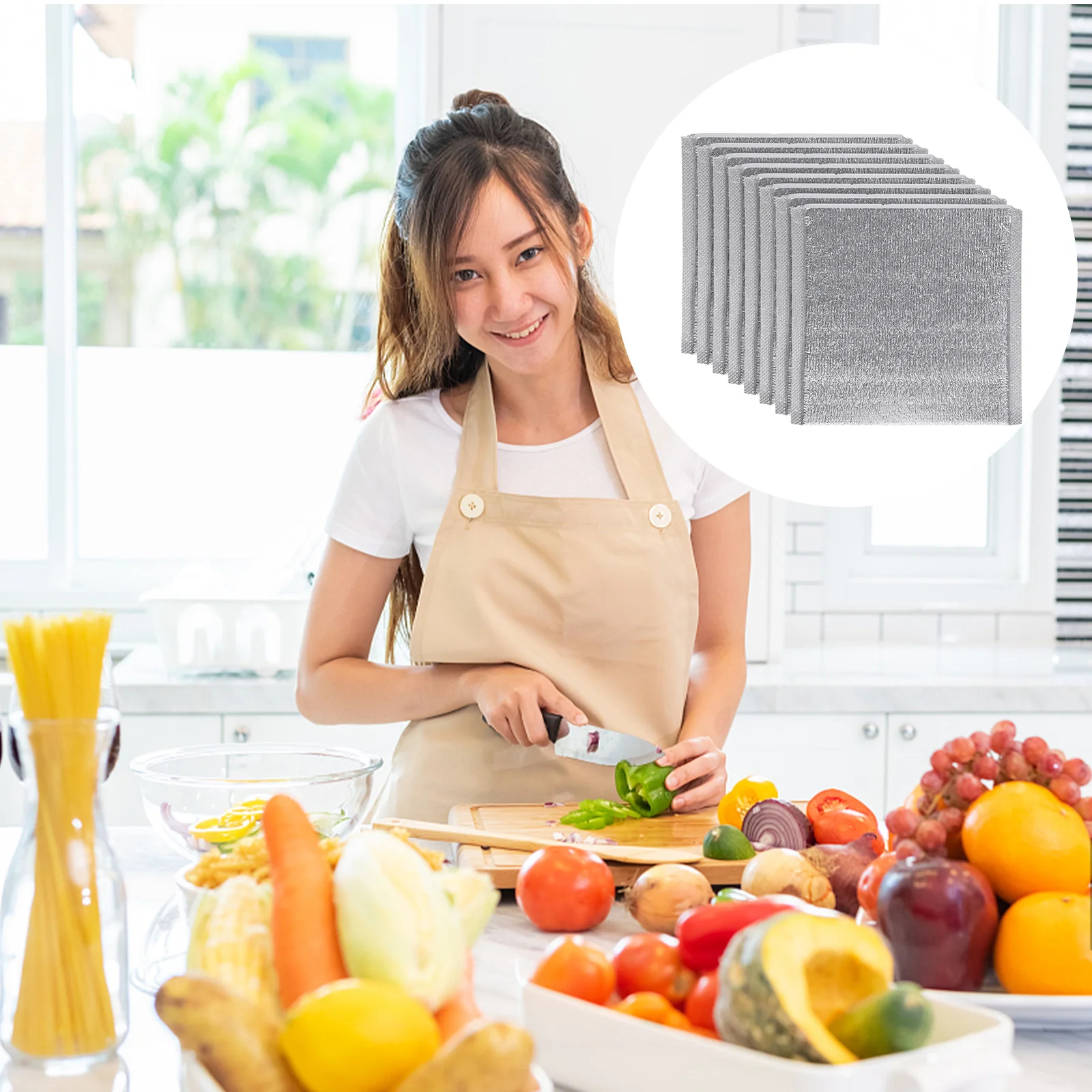 

50 Pcs Insulation Materials Shopping Refrigerator Shipping Bag Hot Thick Aluminum Pouch