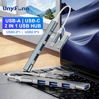 Universal 4 Port USB-A USB-C Hub Type-C 3.0 Docking Station For iPad PC Computer Accessories HUB Laptop Splitter 3.0/2.0 Ports 1