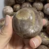 Natural Golden Sun Stone Sphere Quartz Crystal Magic Ball Healing Reiki Rock Stone Collectibles Without Base 4