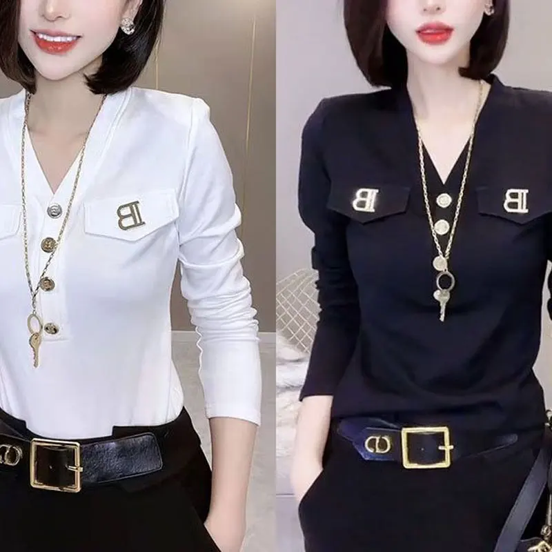 Stylish Slim Solid Color Screw Thread Pullovers Casual Fake Pocket