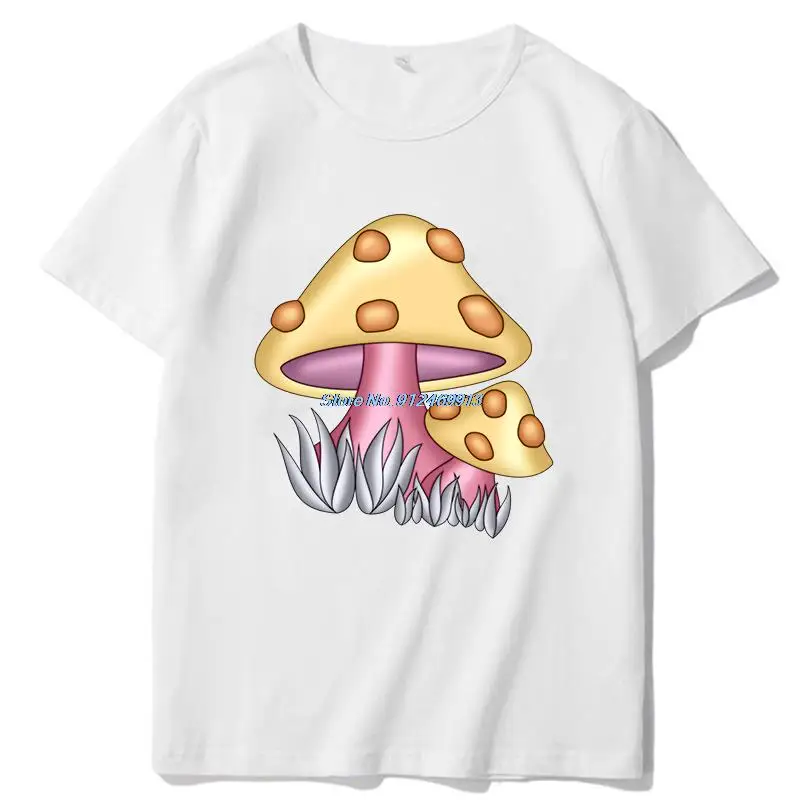 

Классические футболки с рисунком грибов, топы, футболки, футболки оверсайз с коротким рукавом, летняя уличная одежда в стиле Харадзюку, мужская одежда