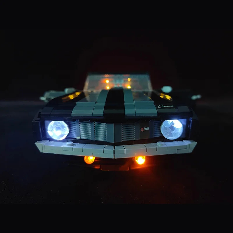 Illuminated LED Lighting Kit for Iconic Muscle Car Building Blocks