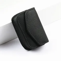 Classic Portable Leather Glasses Case with Folding Design (Black - 2)