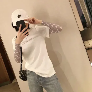 New Casual Loose Fit Women T-Shirt Simple Basic Fashion Korean Woman T-Shirt Style Long Sleeve Femlae Top 1