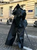 Lautaro Spring Autumn Extra Long Black Pu Leather Trench Coat for Women with Back High Slit Luxury Chic European Fashion 2024 1