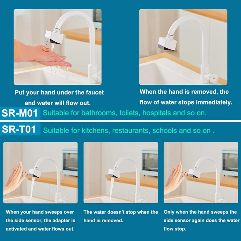Touchless Faucet Adapter Automatic Sensor Faucet Adapter SR-T01 For Kitchen Bathroom Faucet 3