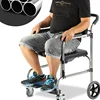 Stainless Steel Toilet Chair on Wheels - Portable Commode for Disabled, Durable Bath Seat, Easy-to-Clean Household Use 6