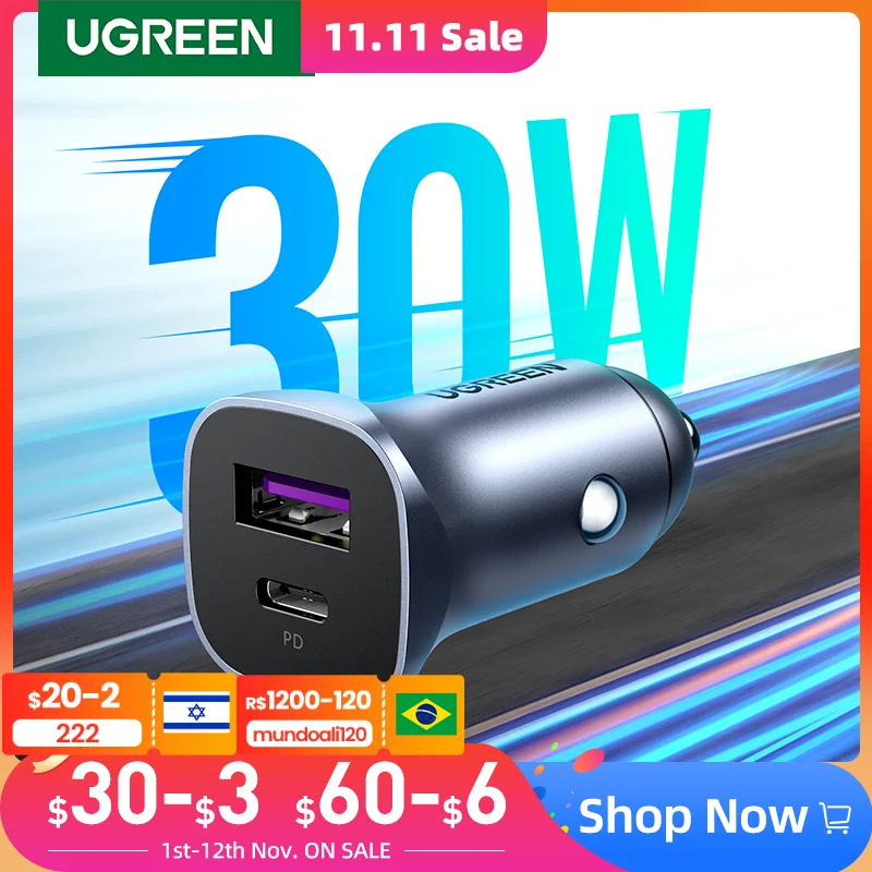 Pd Usb Charger Quick Charge 3.0 Fast Charge Car Charger Usb Type C