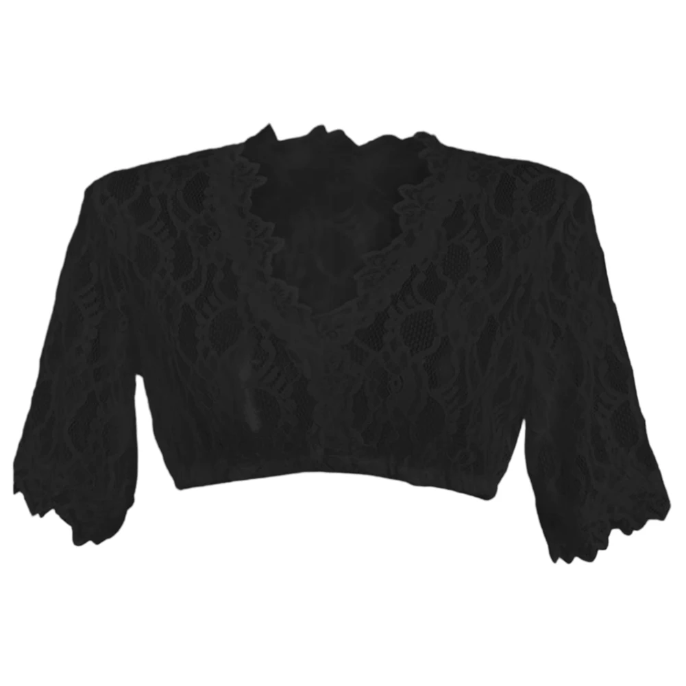 

Bottoming Blouse Tops White Women Black Bottoming Blouse Floral Lace M-3XL Polyester Traditional Blouse Brand New