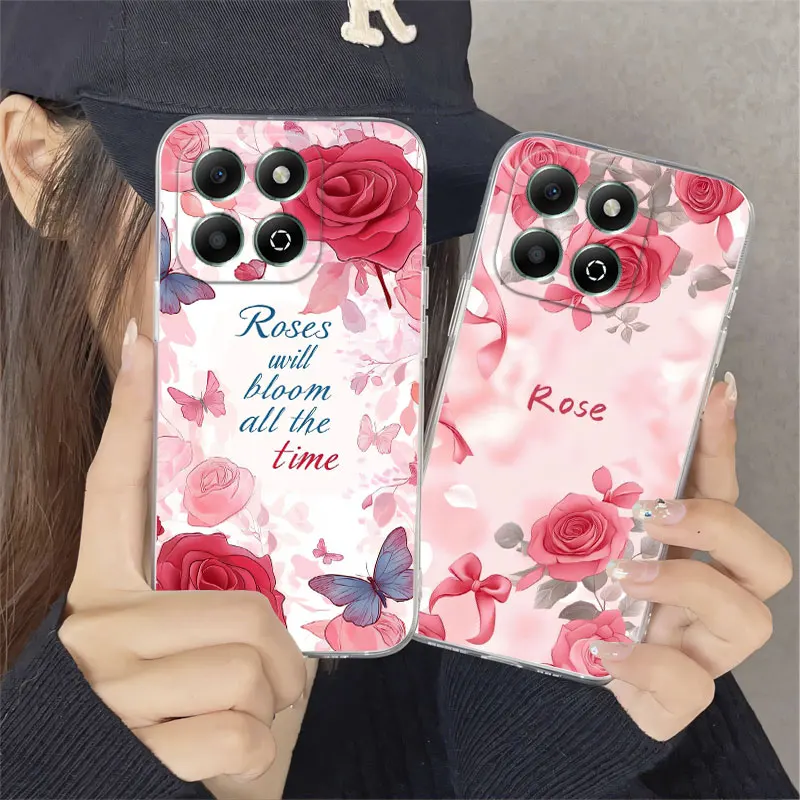 Luxury Clear Shockproof Silicone Soft Phone Case with Transparent Print Design