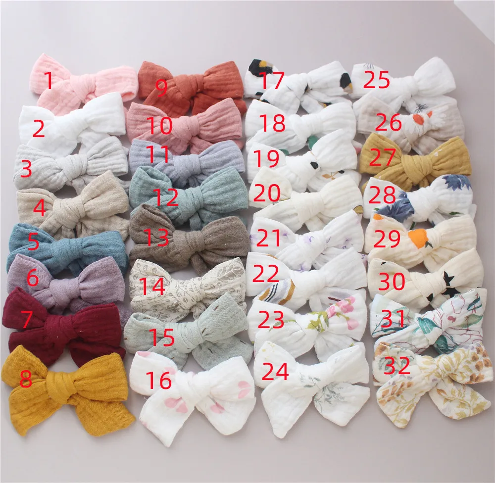 Рисунок 3 - Муслиновые банты для волос для новорожденных 32 шт