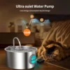 3.2L Stainless Steel Cat Water Fountain,Pet Water Dispenser With Filter,Dog Drinking Fountain For Cats,Ultra Quiet Water Pump 5
