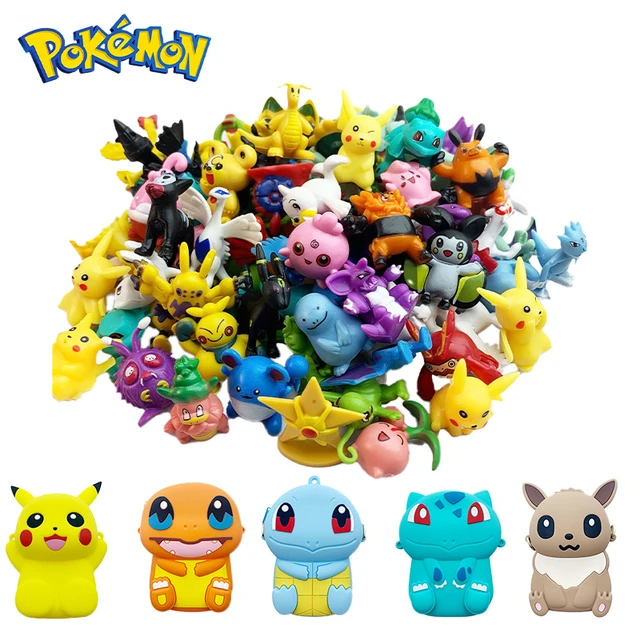 24-144 pçs pokemon natal figura de ação brinquedos genuíno pikachu anime  figura crianças brinquedos pokemon presente saco pokeball - AliExpress