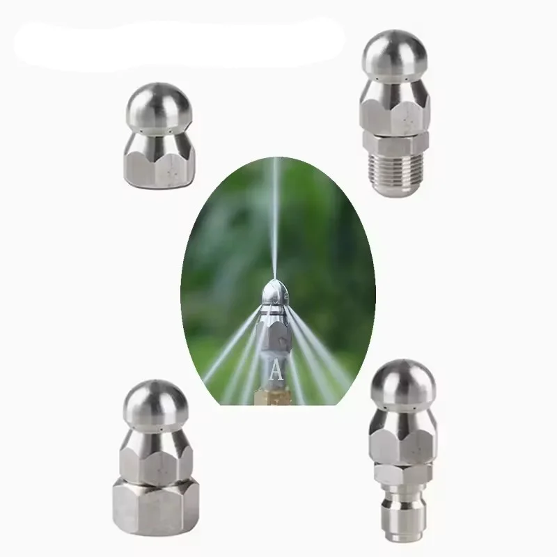 

Sewer Jetter Nozzle 1/4" 1/8“ 3/8” High Pressure Washer Drain Pipe Jetter water spray nozzles stainless steel